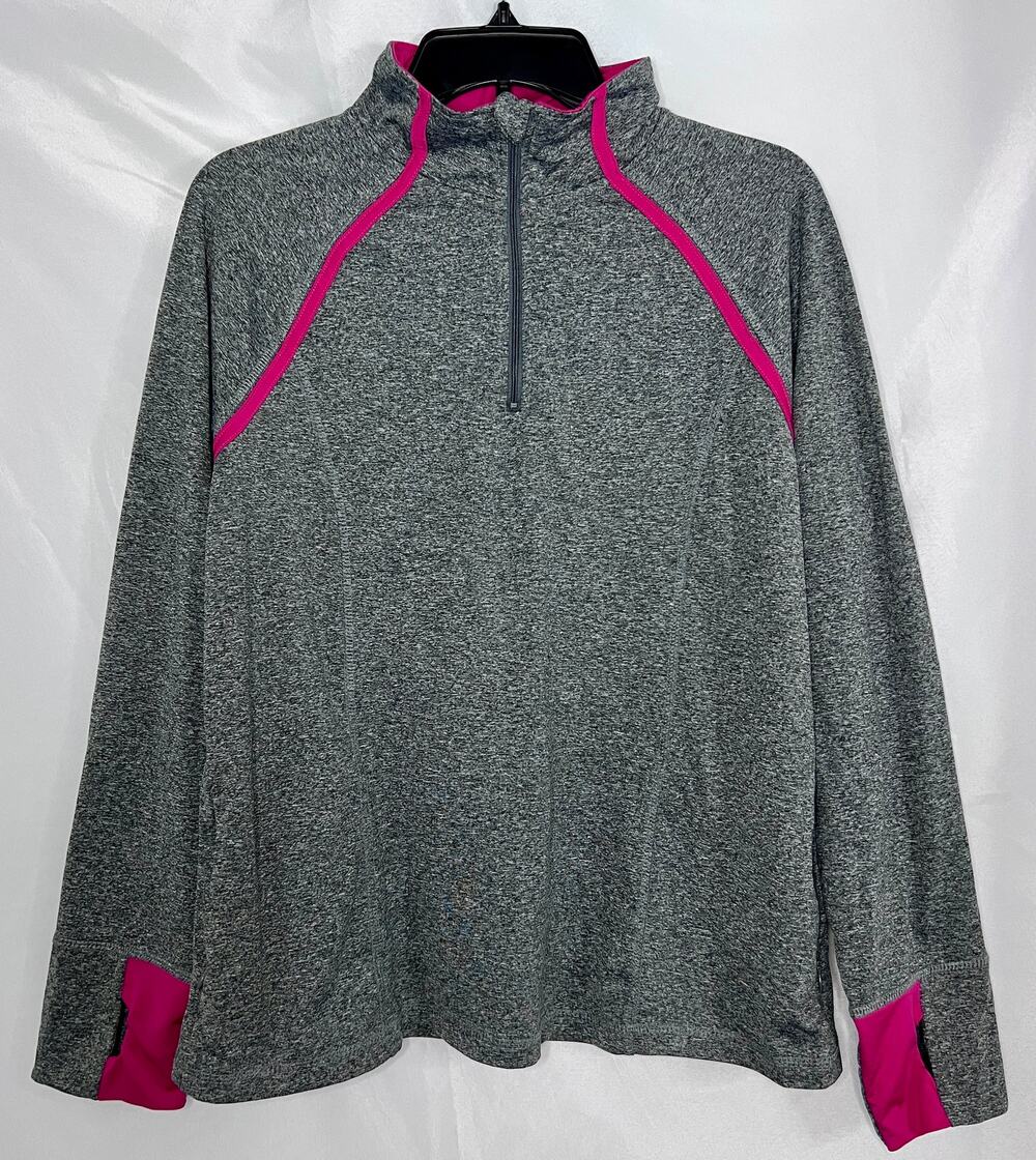 Athletic Collection by 26 International Womens Pullover Size M Gray Pink